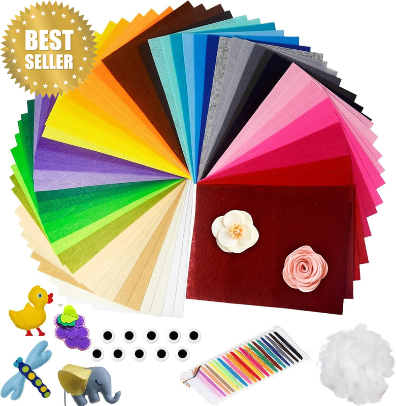 40 Colors Felt Fabric Sheets, 12