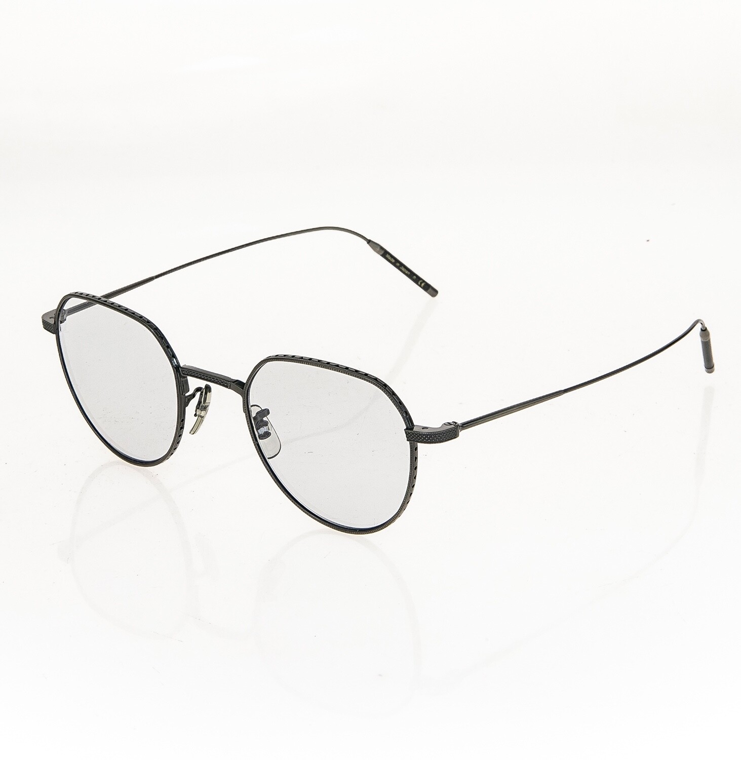 Pre-owned Oliver Peoples Takumi Tk-4 1298 Pewter Titanium Retro Eyeglasses Ov1298t Unisex In Demo Lens