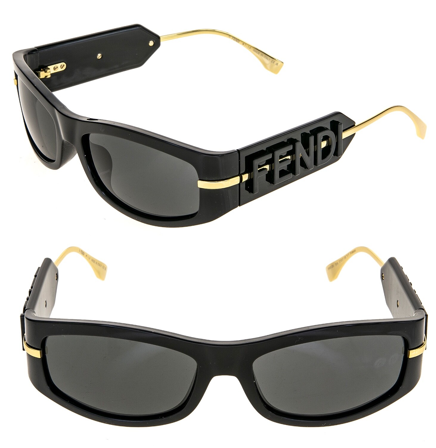 FENDI FENDIGRAPHY HOBO Logo 40120 Black Fashion Wrap