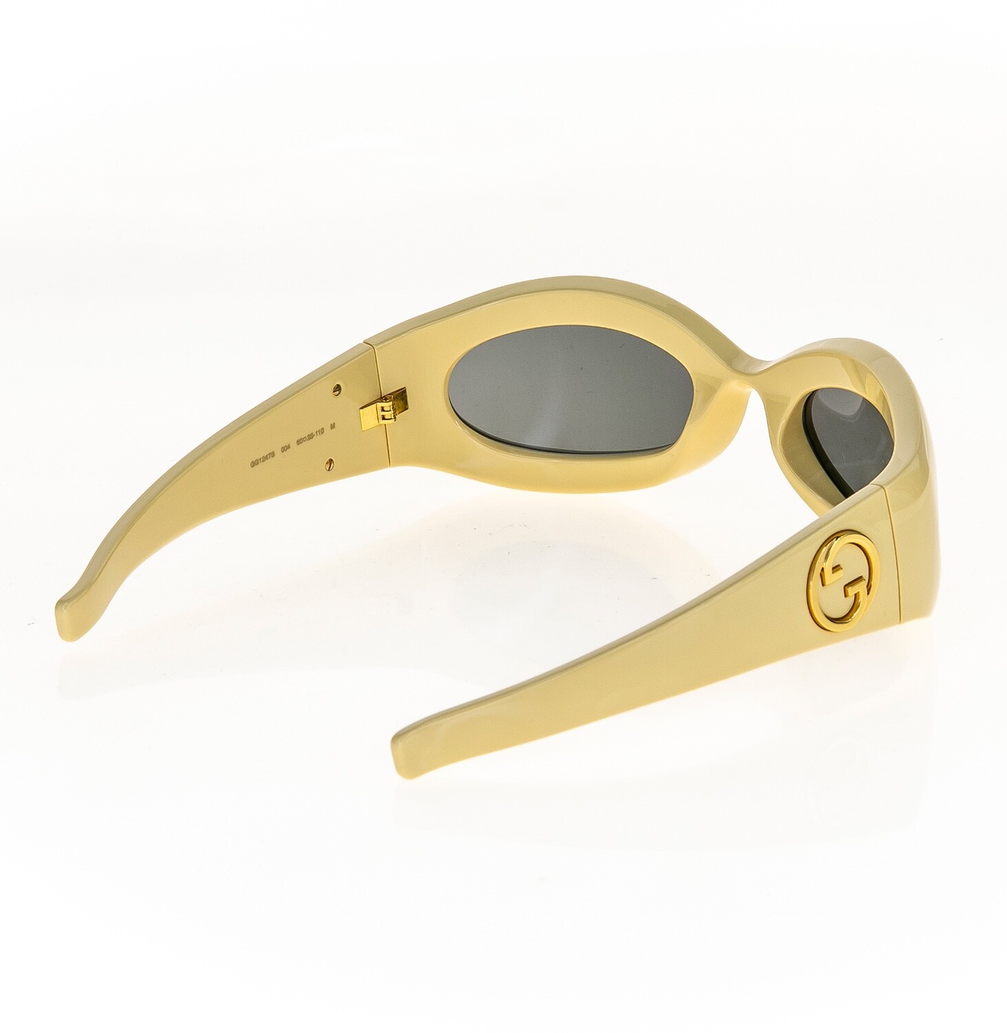 Pre-owned Gucci Love 11124765 Ivory Silver Wrap Ninja Unisex Mirror Sunglasses Gg1247s 004