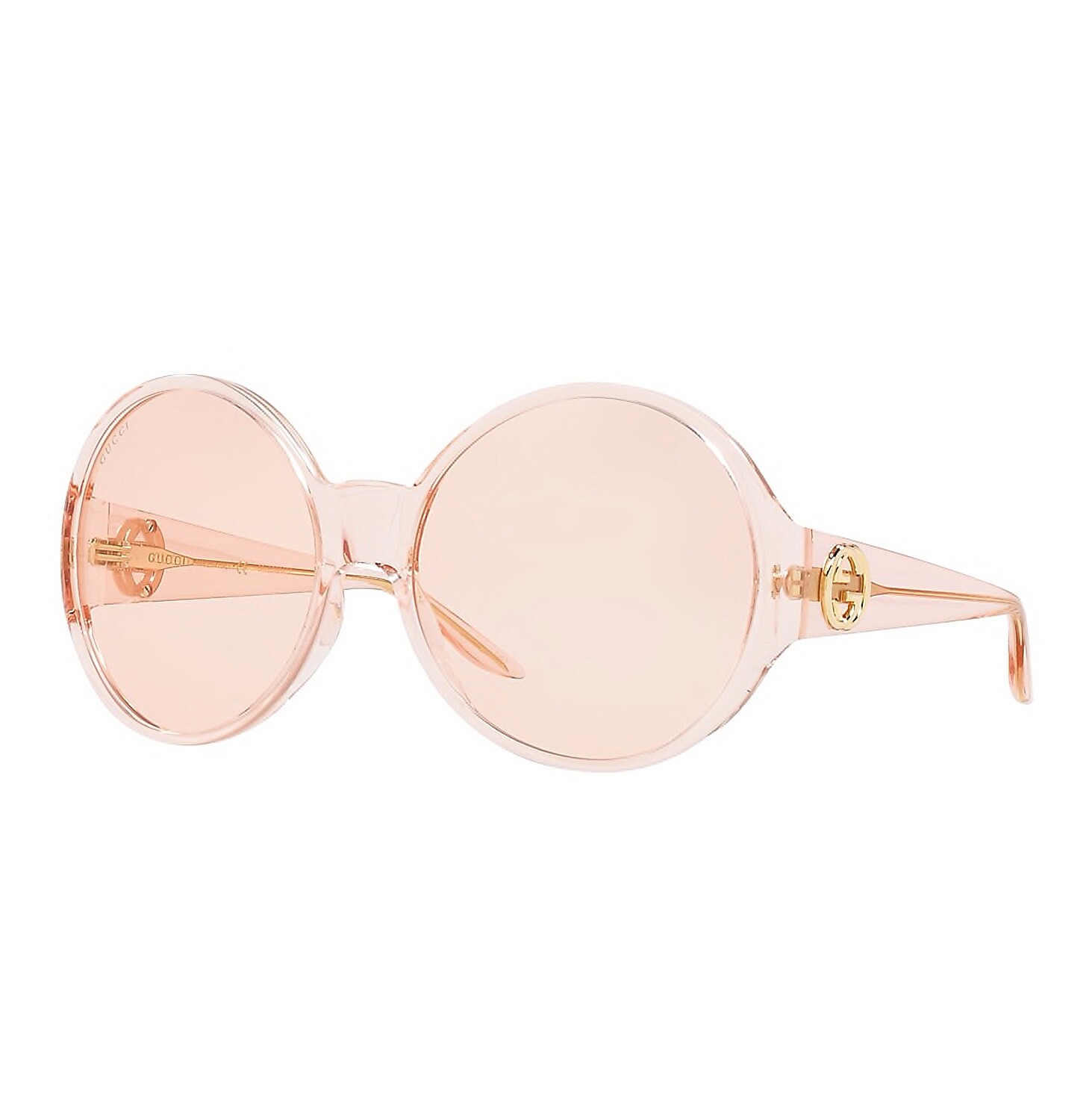 Pre-owned Gucci 0965 Light Peach 003 Logo Summer Oversized Sunglasses Gg0954s Authentic In Pink