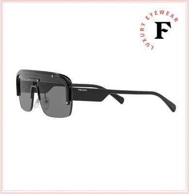 Pre-owned Prada Game Mask Pr15us Black Unisex Contemporary Sunglasses Runway 15u Limited In Gray
