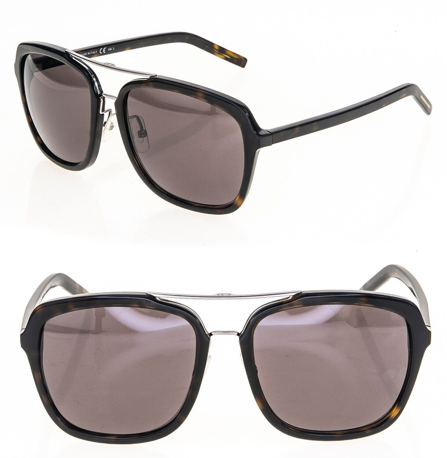 CRISTIAN DIOR HOMME BLACKTIE Square Havana Brown Sunglasses CRISTIAN DIOR HOMME BLACKTIE Square Havana Brown Sunglasses