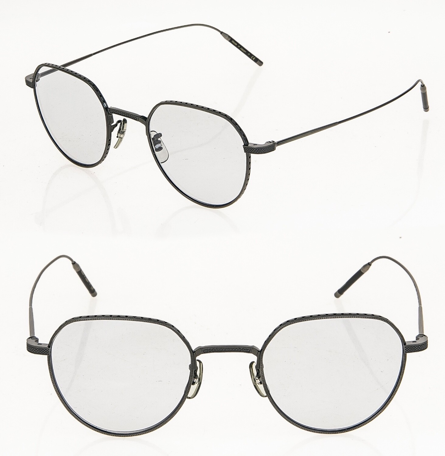 Pre-owned Oliver Peoples Takumi Tk-4 1298 Pewter Titanium Retro Eyeglasses Ov1298t Unisex In Demo Lens