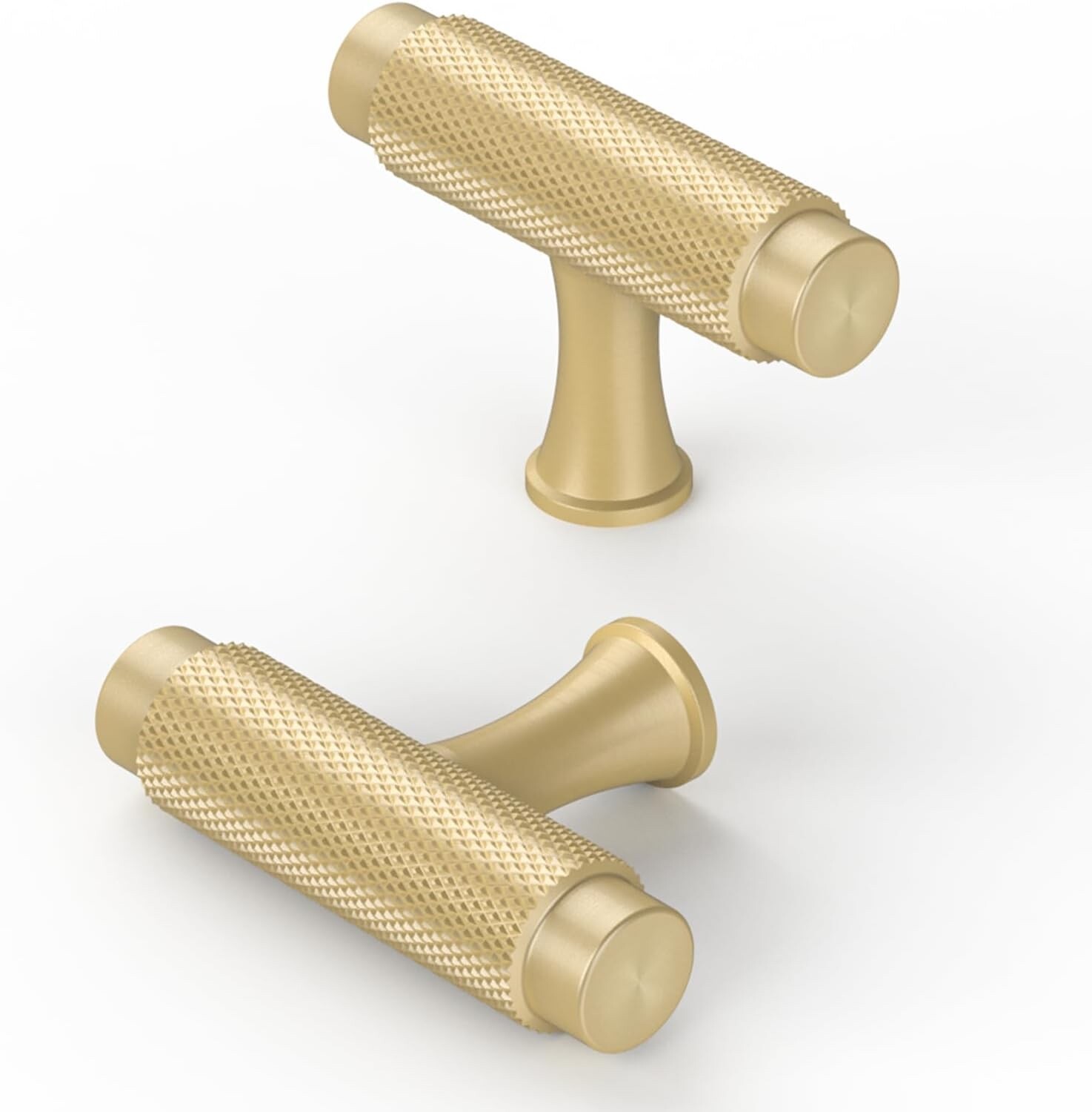 Pack of 10 Door Handles Knobs Kitchen Cabinet Drawer Cupboard Knurled T Bar Knob