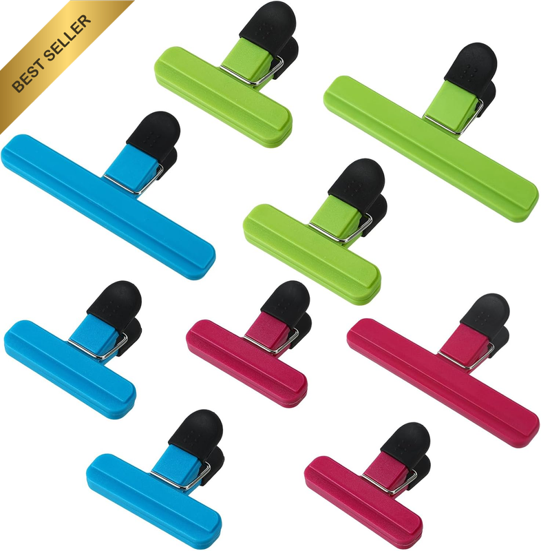Bag Clips for Food Storage 9 Pack Food Sealing Clips for Snack Bread Bags
