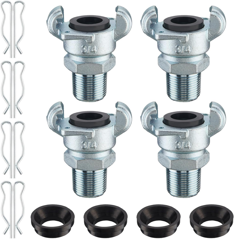 4 Sets 3/4 Inch Chicago Air Fittings Npt Iron Air Hose Fitting 2 Lug Universal C