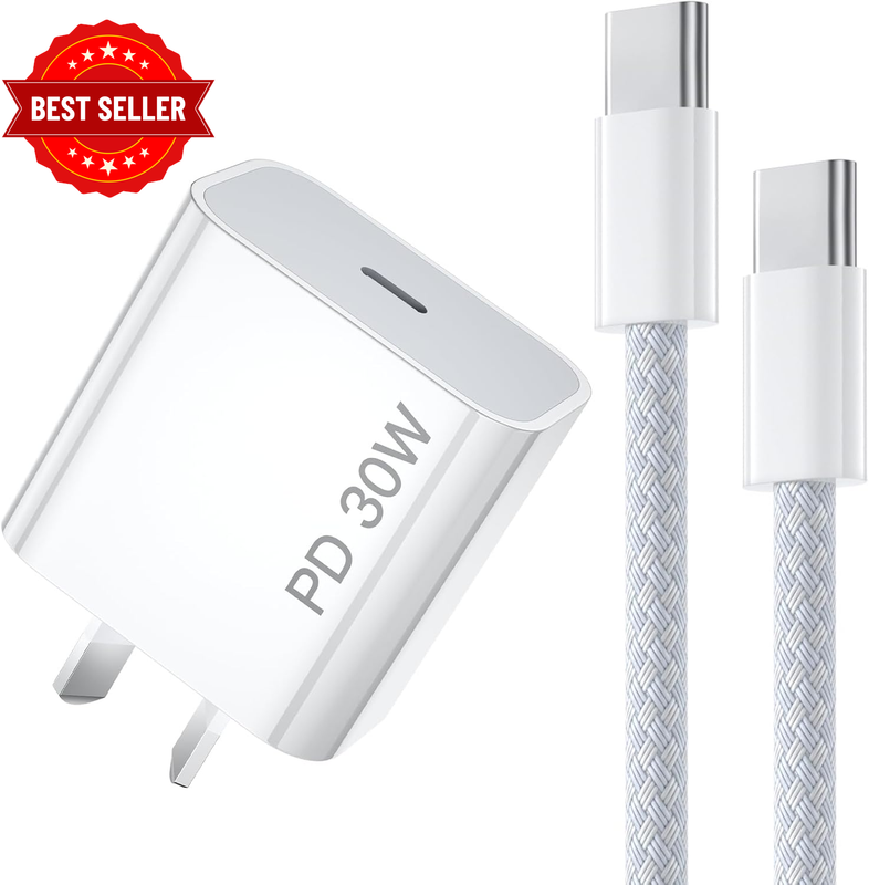 30W Iphone 16 Charger USB C Fast Charger, Type C Wall Charger Block with 2M USB