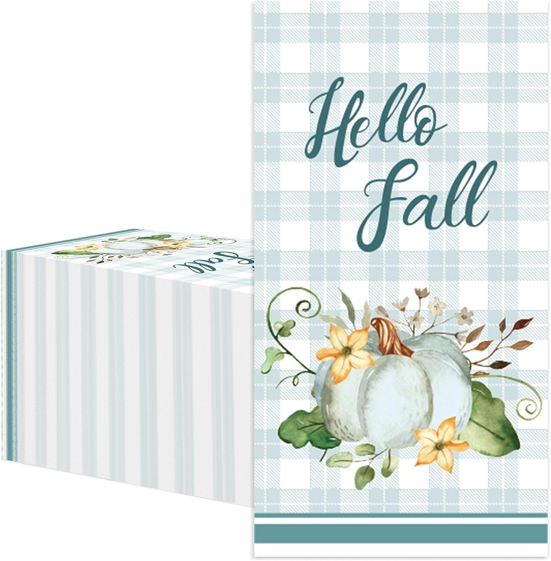 Watercolor Pumpkin Plaid Pa