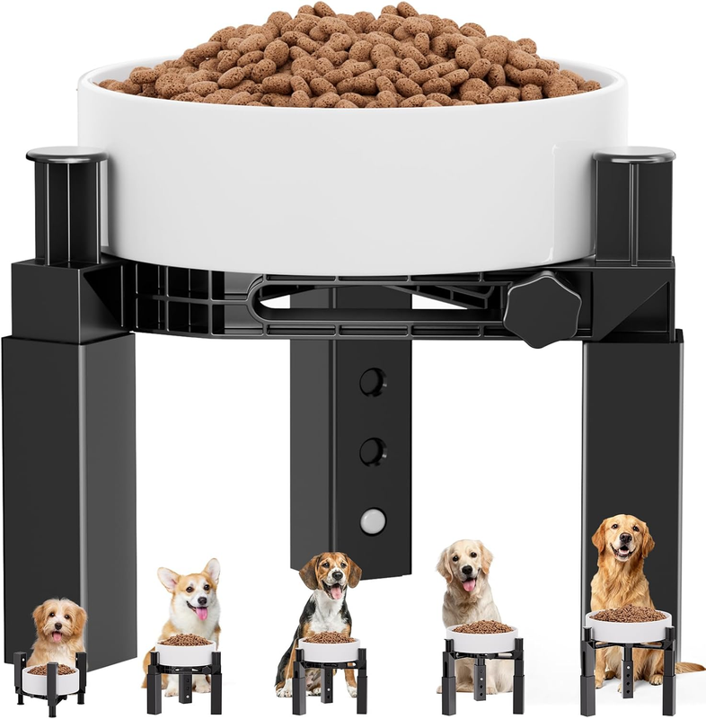 Dog Bowl Stand Elevated Food Water Bowl Holder for Large Medium Small Sized Dog,