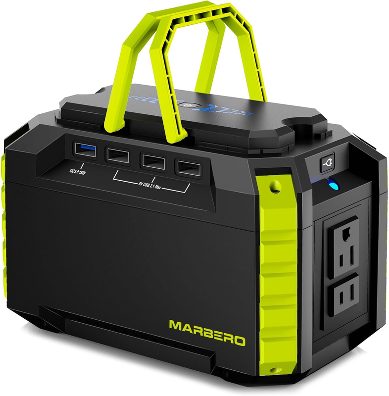 MARBERO Portable Power Station Laptop Charger 150Wh Camping Solar Generator