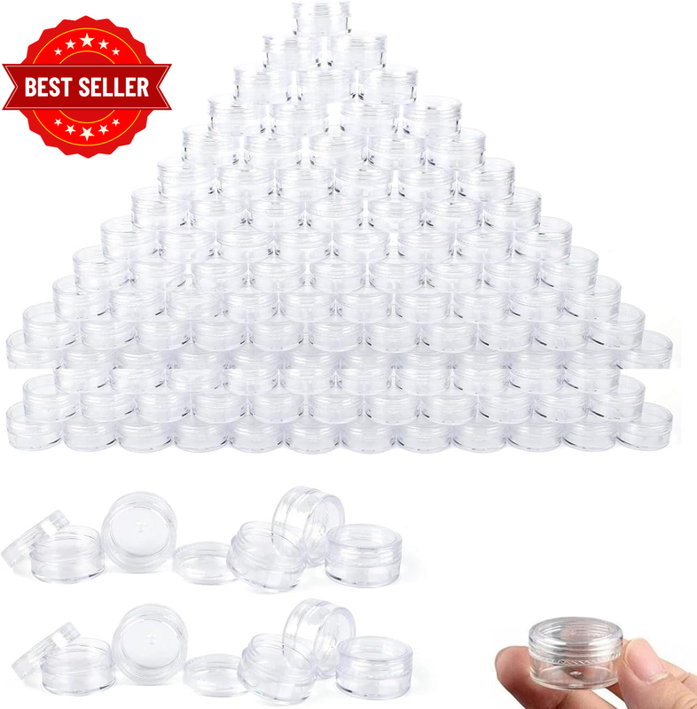 100Pcs Makeup Sample Jars Cream Jars, 5Ml Sample Containers Travel Cosmetic Cont