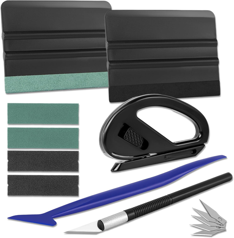Professional Window Tint Kit Car Wrap Tools Felt Squeegee Viny...