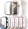 6-Pack Case Compatible with Apple Watch Series 11 10 46mm with Tempered Glass Screen Protector, QCKANLJ Ultra-Thin Hard PC Protective Face Cover Bumper for iWatch 11/10 46 mm