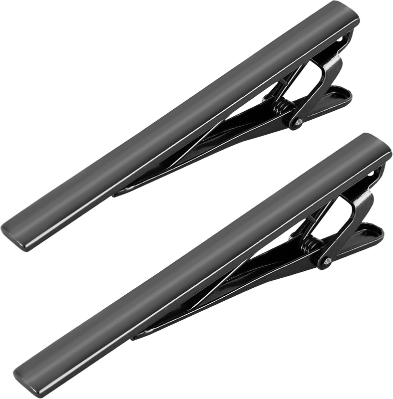 2 Piece Tie Bars for Men 2.4 Inch, Classic Tie Clip Business Wear Suit Neckwear