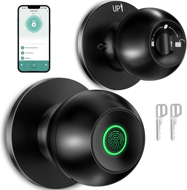 Polished Smart Lock with Fingerprint Recognition – Perfect for Home