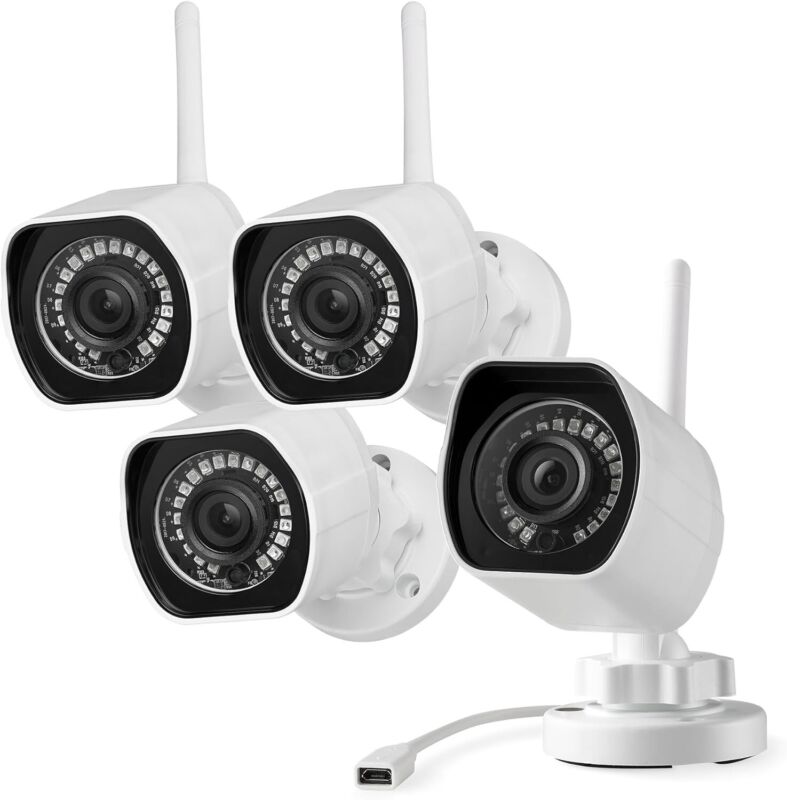 Zmodo 1080p Outdoor Security Camera Wifi Ip Cameras With Night Vision, Plug-In