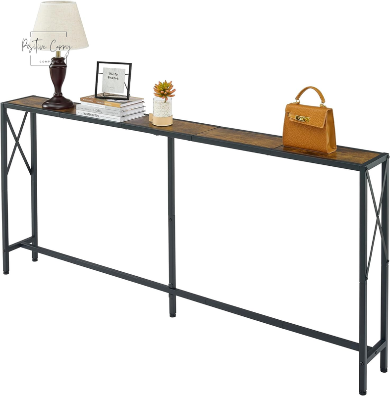 Console Table, Narrow Sofa Table, Entryway Table, Industrial