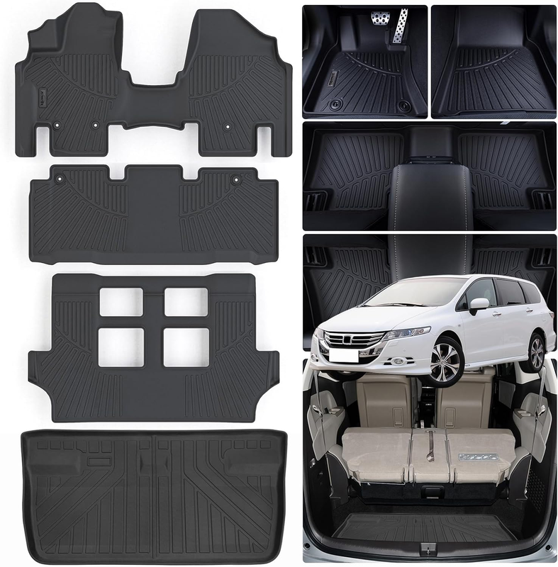 Floor Mats & Cargo Liner for 2011-2017 Honda Odyssey TPE All W...