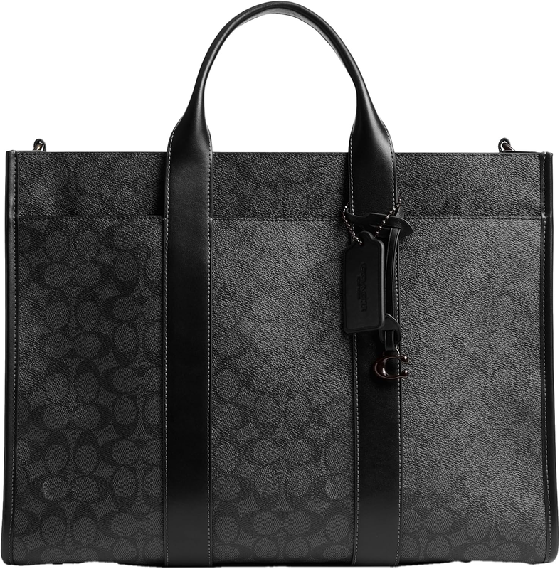 COACH mens Wesley Tote in Signature Canvas