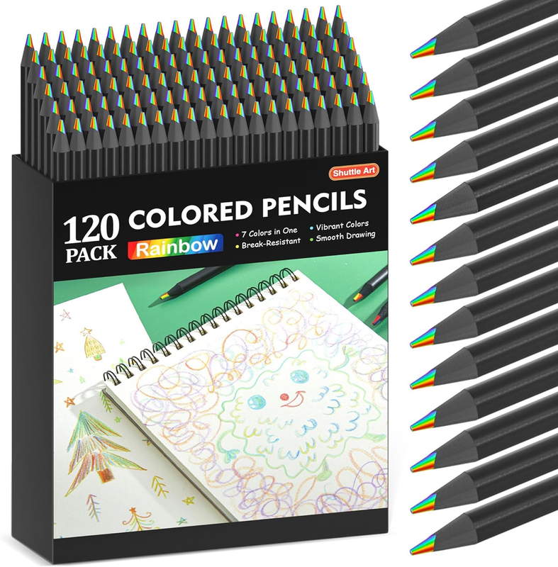 Bulk, 7 Colors In 1 Rainbow Colored Pencils, Pre-sharpe