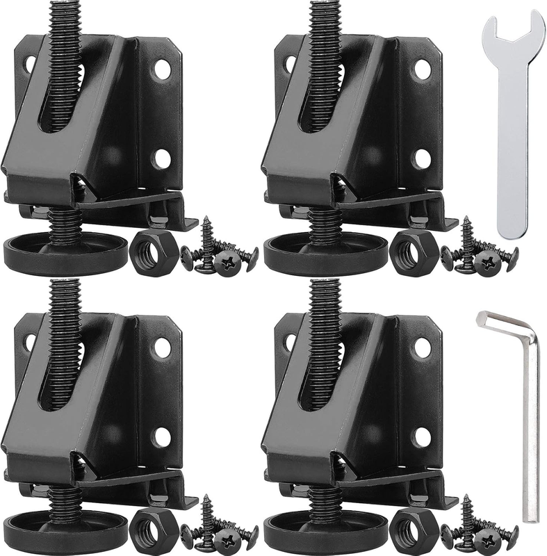 Leveling Feet 4Pk for Workbench Cabinet Table Shelving Units Black