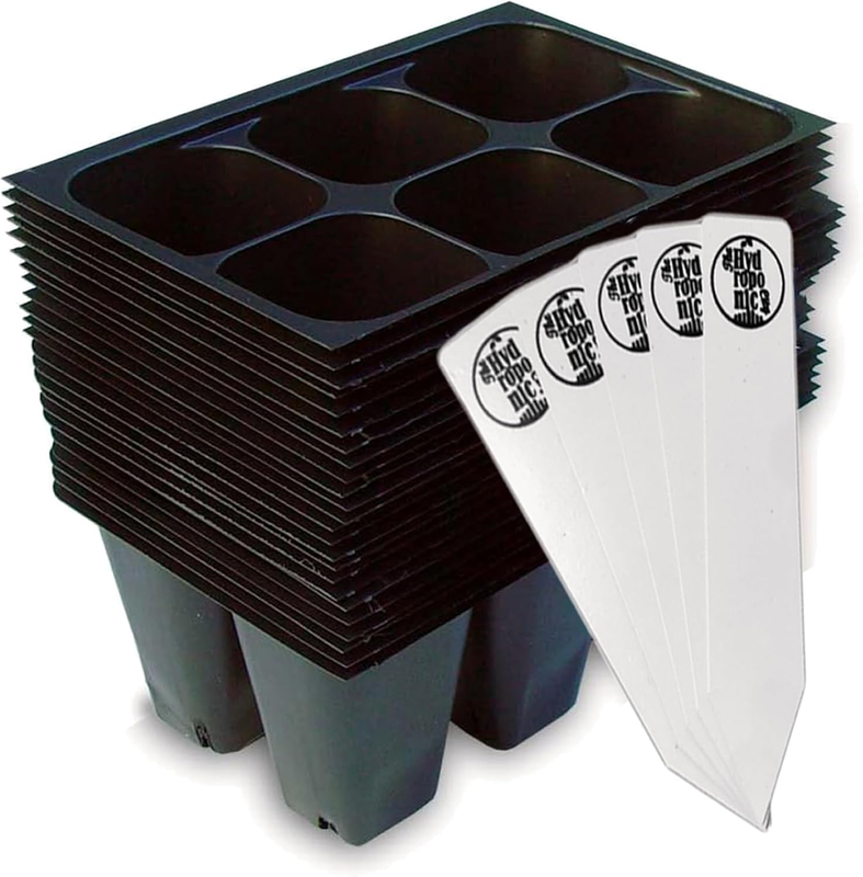 Seed Starter Trays, 144 Cells (24 Trays - 6 Cells per Tray) + ...