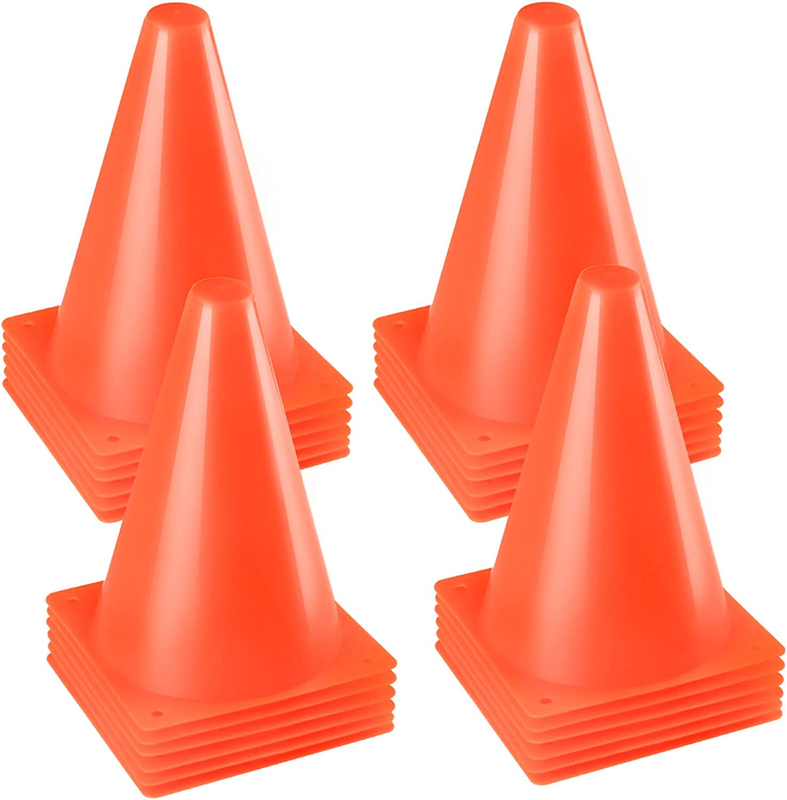 7 Inch Orange Cones Soccer Cones Agility Field Marker Cone for Sports Training,