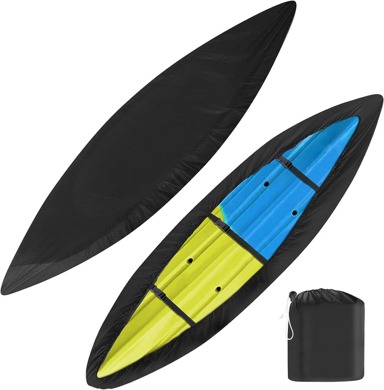 Icover Kayak Cover, Heavy Duty Waterproof Canoe Cover UV Resistant Fishing Boat