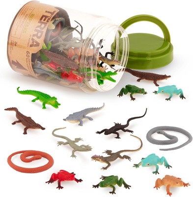 Terra by Battat   60 Pcs Lizards Animal Tube   Realistic Plastic Toys... 