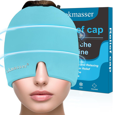 Migraine Headache Relief Cap, Gel Ice Head Wrap, Hot and Cold Therapy, Headache 