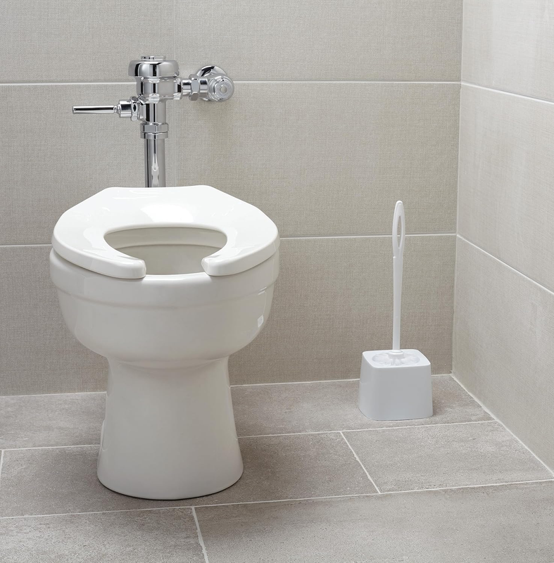 Products 15" Toilet Brush White Toilet Bowl Brush for Bathroom Professional/Jani