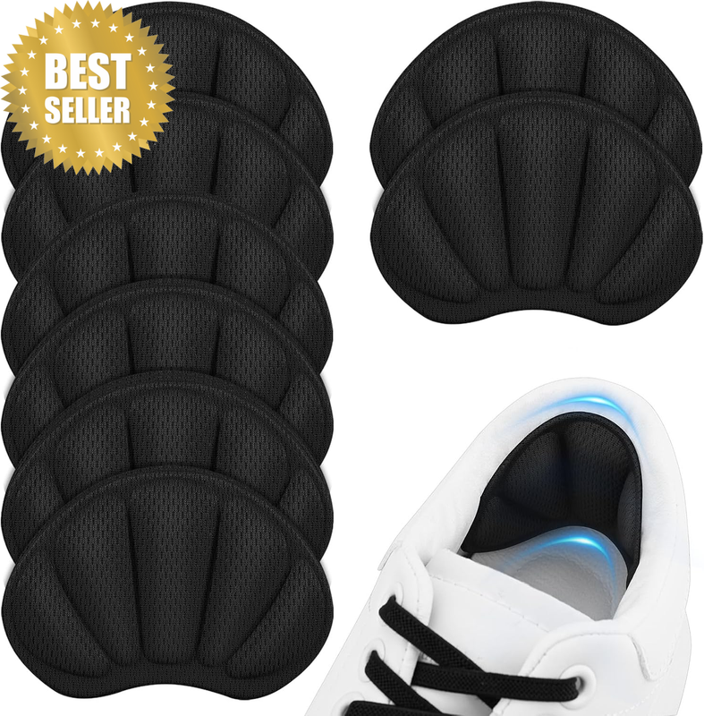 4 Pairs Heel Pads for Shoes Too Big, Anti-Slip Heel Grips for Women & Men