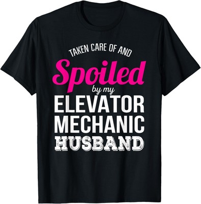Funny Elevator Mechanic Wife T-Shirt Hoodie Anniversary Gift