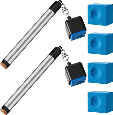 Meooeck 2 Pcs Chalk Holder for Billiards, 2 in 1 Pool Cue Chalk Holder