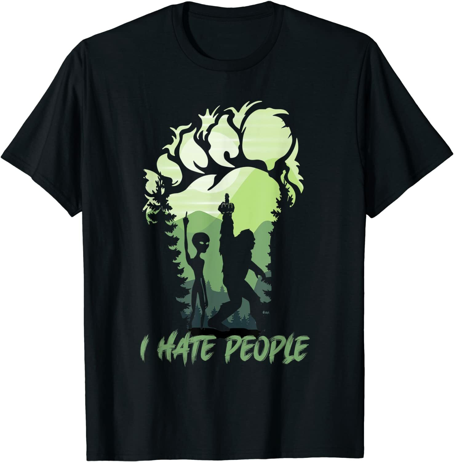 bigfoot i hate people shirt