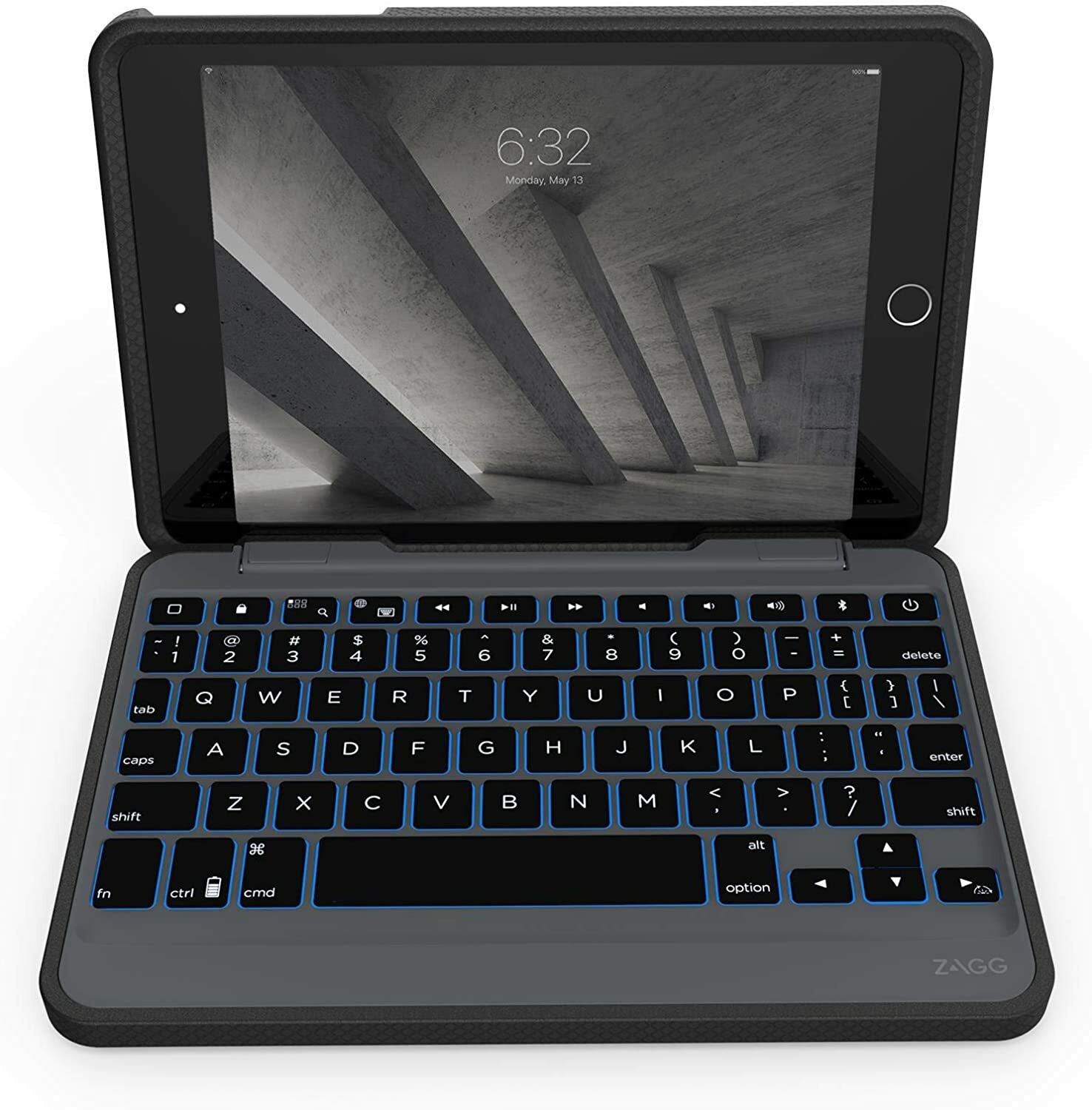 ZAGG Rugged Book - Durable Case and Bluetooth Keyboard for Apple iPad Mini 5