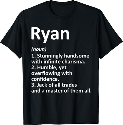 RYAN Definition Personalized Name Funny Birthday Gift Idea T-Shirt Hoodie