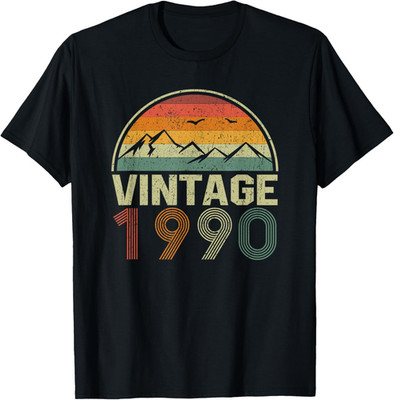 Classico 33° Compleanno Idea Regalo Vintage 1990 Maglietta