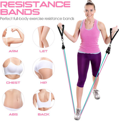 RENRANRING Resistance Bands for Working Out, 150LBS Exercise Bands, Workout Set