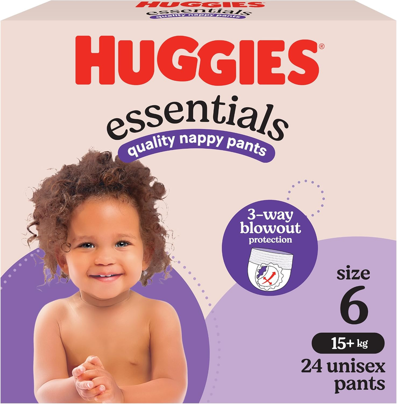 Essentials Nappy Pants Size 6 (15+Kg) 24 Ct