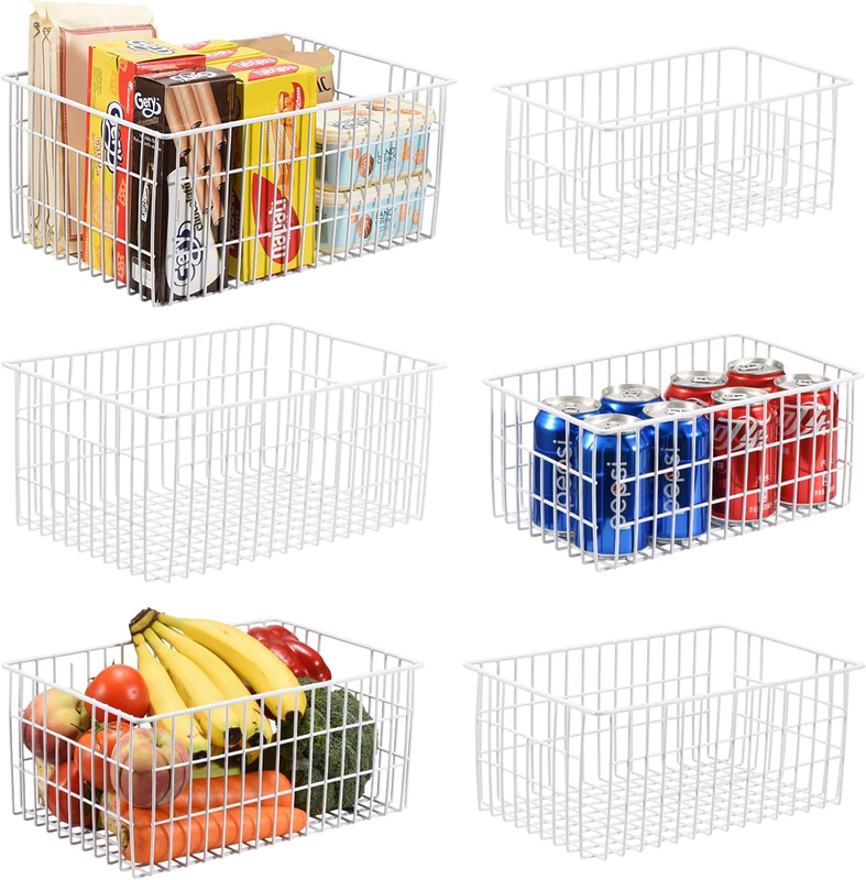 Freezer Basket for Upright Chest Deep Freezer Set of 6 Organizer Bins Storage