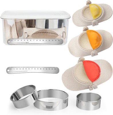 Dumpling Making Tools,Includes Storage Box and Filling Spoon,Empanada Maker 