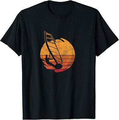 Windsurfing Retro Windsurfers Watersports Sail Sea Surf Gift Unisex T-Shirt