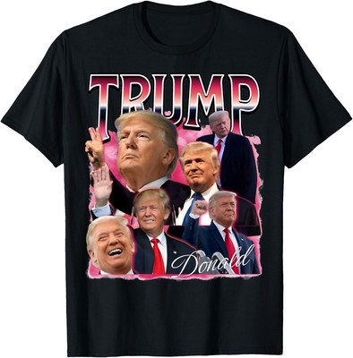 Trump Bootleg, Retro 90s Trump Black Band Trump 2024 T-Shirt