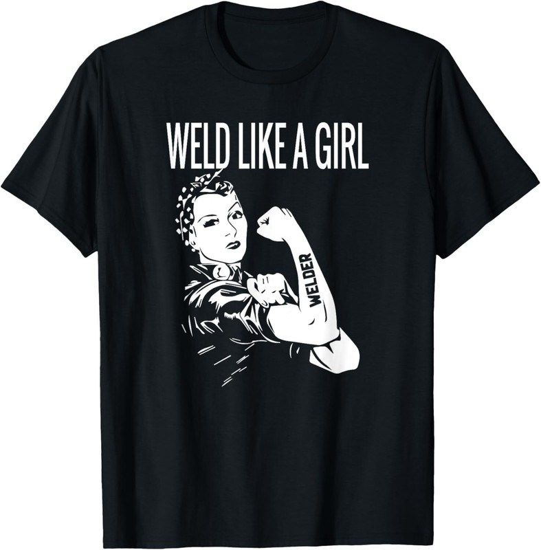Weld Like A Girl Welder Woman Welding Wife Womens Metal