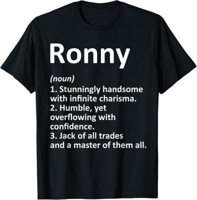 RONNY Definition Personalized Name Funny Birthday Gift Idea T-Shirt Hoodie
