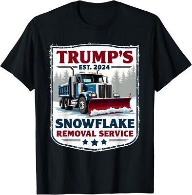 Trump's Snowflake Removal Service Funny Trump 2024 T-Shirt S-5XL