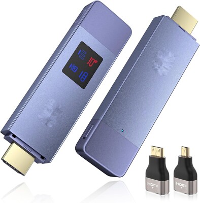 Wireless HDMI Transmitter and Receiver, Plug and Play Portable 2.4G/5G Wireless 