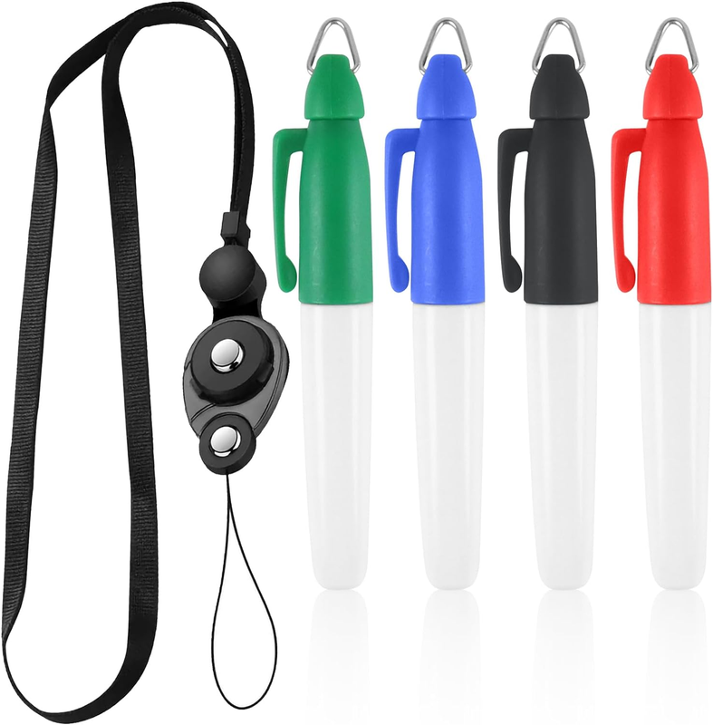 4 Pcs Mini Permanent Markers, Mini Sharpies for Nurses Badge